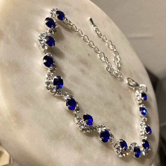 Silver CZ diamond bracelet tennis bracelet - Picture 2 of 3